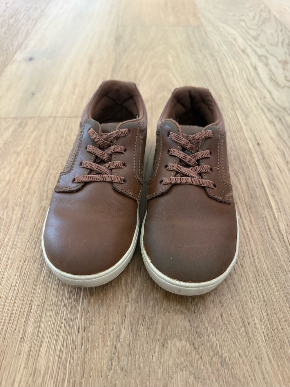 Stride Rite Brown Kids Dress Sneakers Leather
